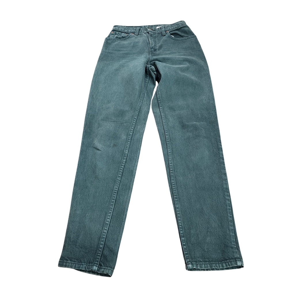 Levi's Jeans Women 26 551 Relaxed Fit Tapered Leg Green Garment Dyed EUC